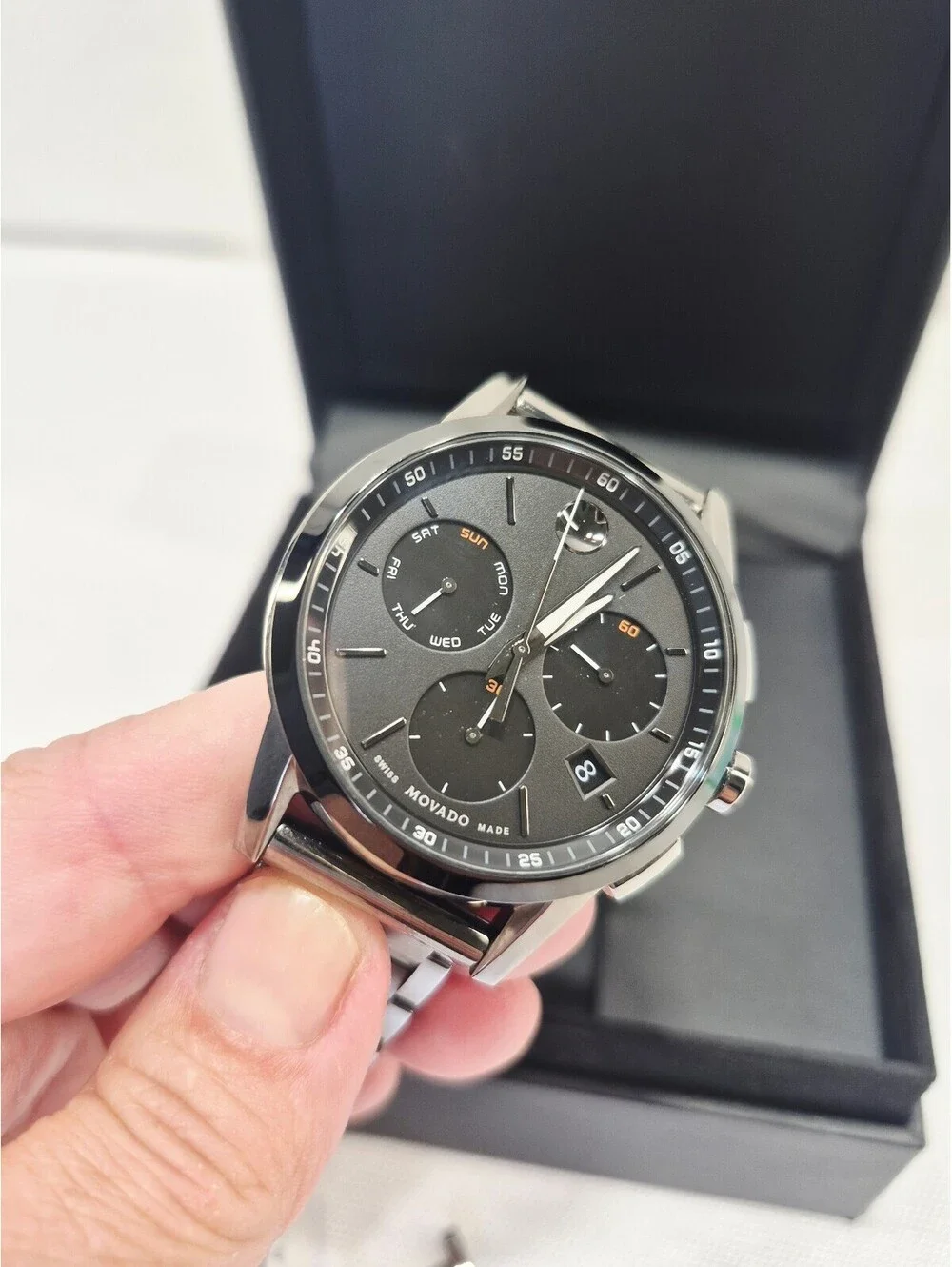Movado Museum Sport Chronograph Men's Watch (Model: 0607558)NIB $1348